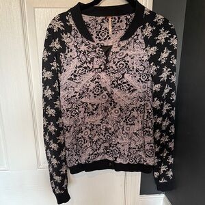 EUC Free People lightweight baseball style bomber jacket, sz S
